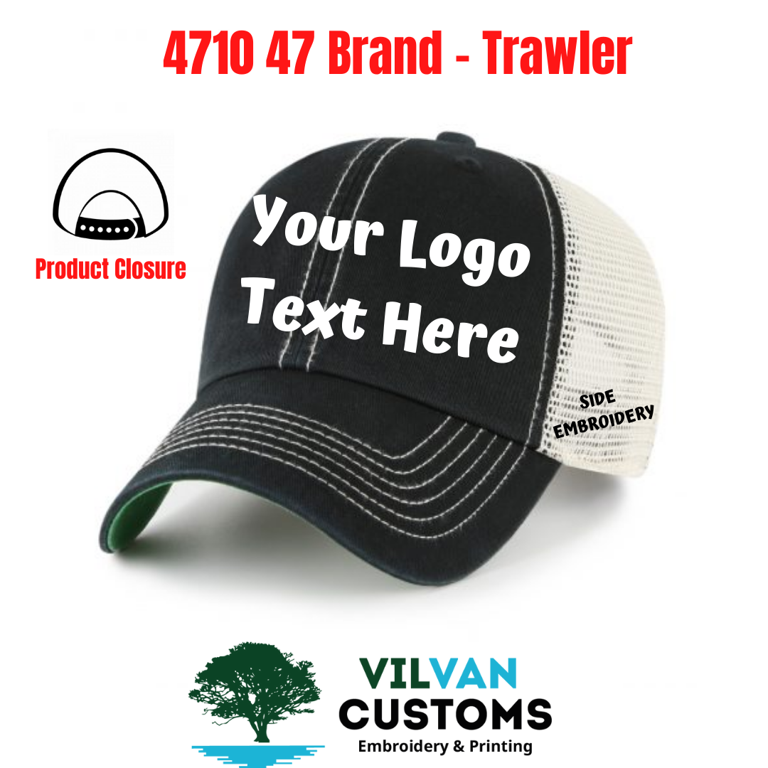 Custom Embroidery 4710 47 Brand – Trawler Hats Purple/Stone / Logo