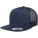 Custom Embroidery, 6006 YP Classics Five-panel Classic Trucker Hats, Flat Bill