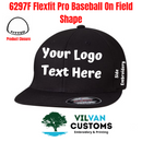 Custom Embroidery, 6297F Flexfit Pro Baseball On Field Shape Hats