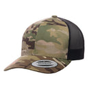 Custom Embroidery, 6606MC YP Classics Multicam Retro Trucker  Camo Hats