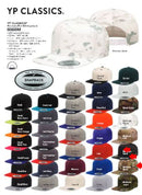 Custom Embroidery, 6089M YP Classics Premium Flat Bill Snapback Multicam Hats