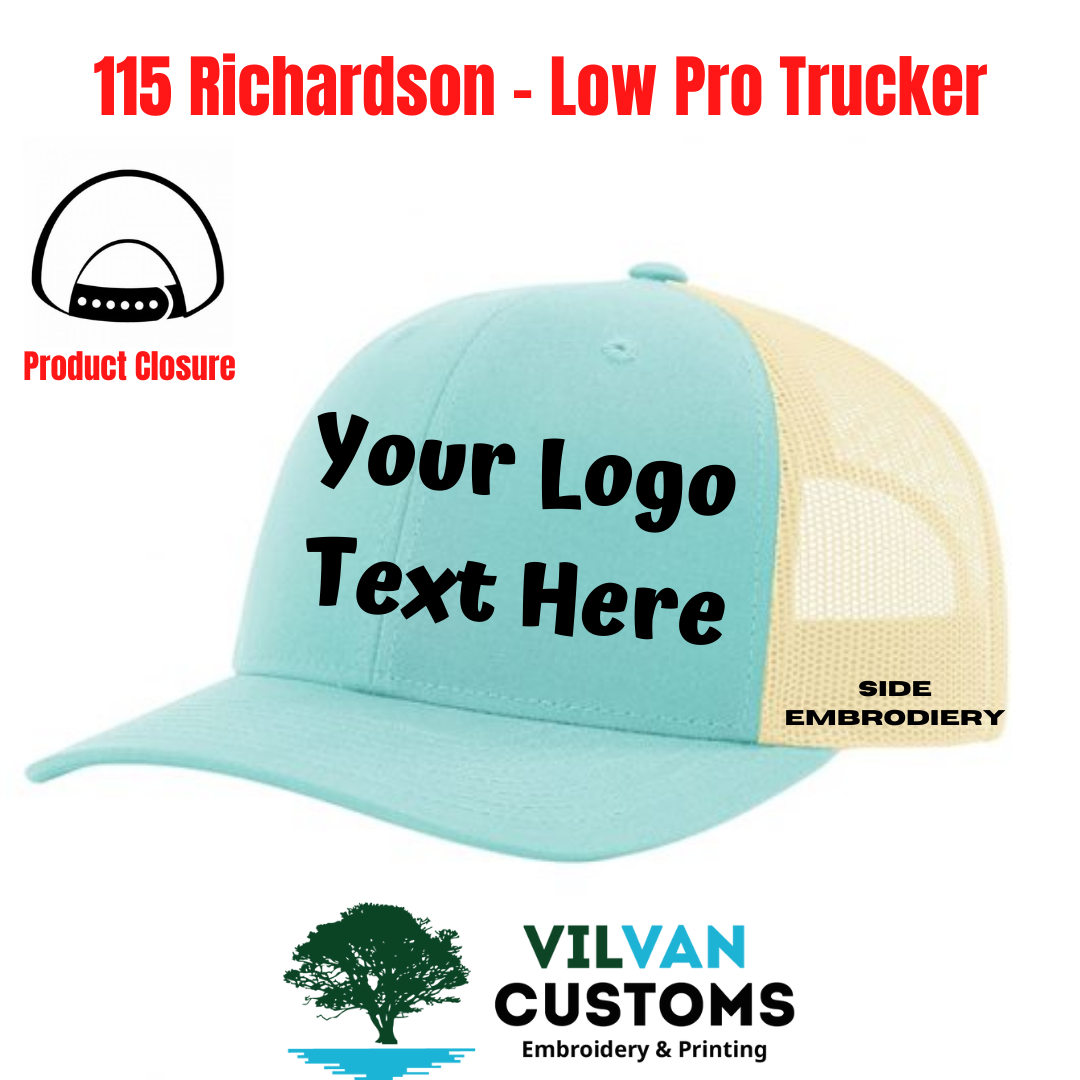 Richardson 115 Low Profile Trucker Cap Heather Navy/ Silver M/L