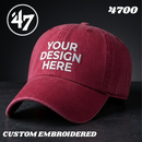 Custom Embroidery, 4700 47 Brand Clean Up Hats