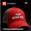 111 Richardson Garment Washed Trucker, Custom Embroidery