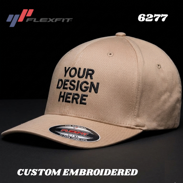 6277 Flexfit Cotton Blend Hats, Custom Embroidery | VilVan Customs