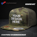 Custom Embroidery, 6006 YP Classics Five-panel Classic Trucker – Multicam Hats, Flat Bill Camo