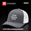 112 Richardson XL Trucker Hats, Custom Embroidery