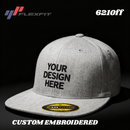 Custom Embroidery, 6210FF Flexfit Flat Bill Hat