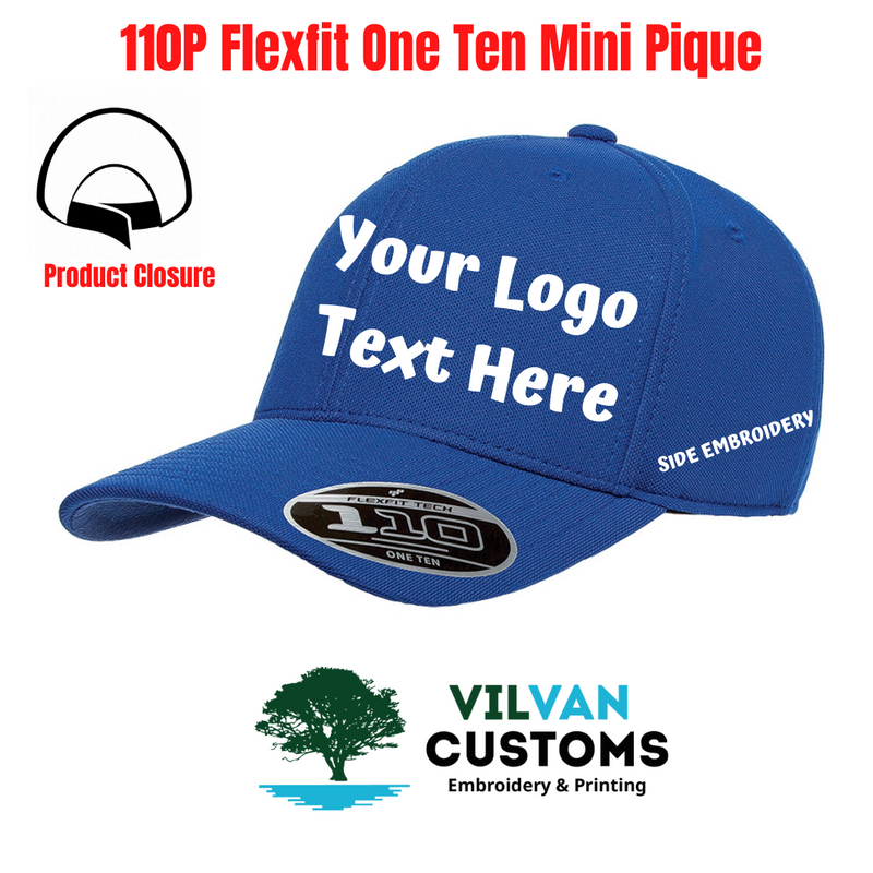Custom Embroidery, 110P Flexfit One Ten Mini Pique Hats