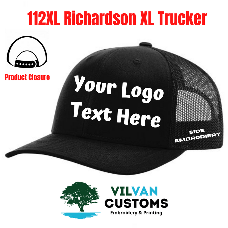 112 Richardson XL Trucker Hats, Custom Embroidery