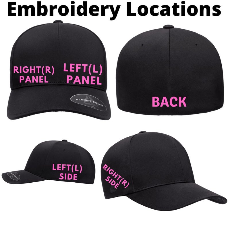 Custom Embroidery, 5001 Flexfit V-Flex Twill Hats