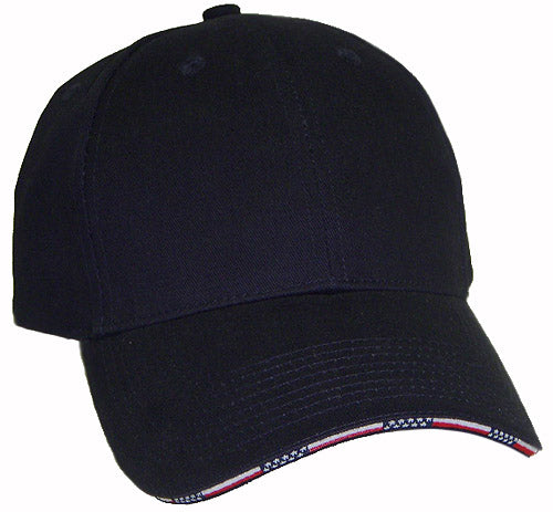 AM924 Kati Sportcap Ultra Brushed with American Flag Sandwich, Custom Embroidery