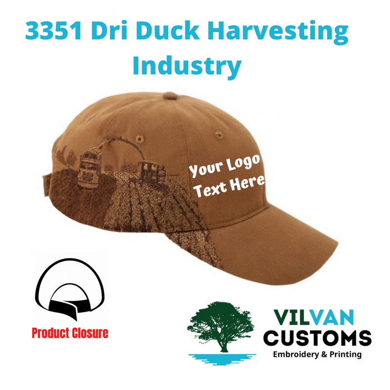 3351 Dri Duck Harvesting Industry, Custom Embroidery