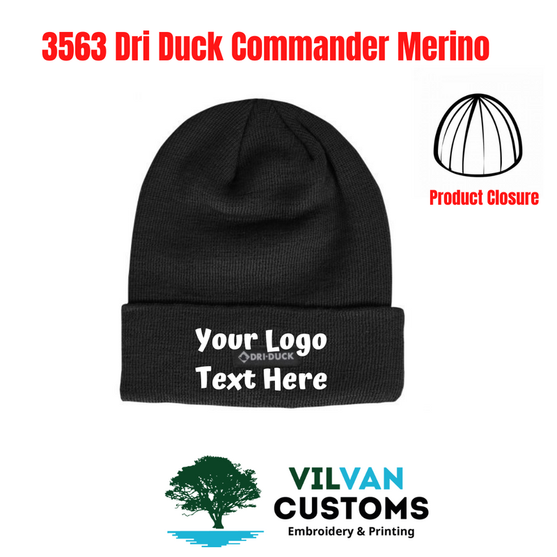 3563 Dri Duck Commander Merinoc, Custom Embroidery