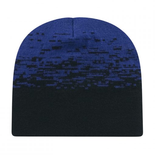 RKS12 Cap America Static Pattern Knit with Cuff, Custom Embroidery