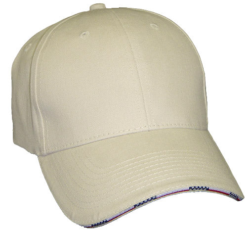 AM924 Kati Sportcap Ultra Brushed with American Flag Sandwich, Custom Embroidery