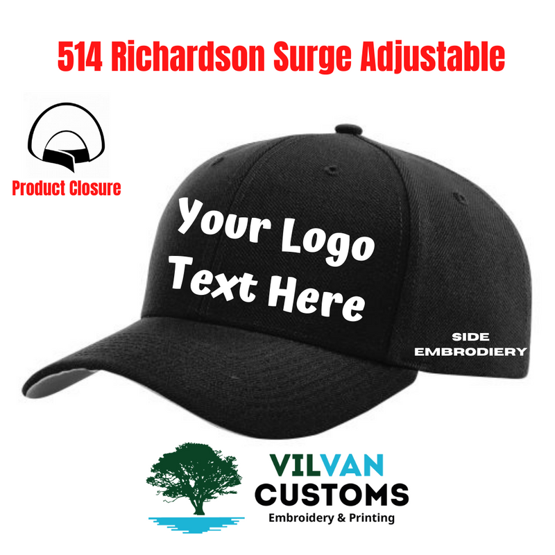 Custom Embroidery, 514 Richardson Surge Adjustable Hats
