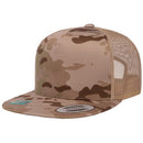 Custom Embroidery, 6006 YP Classics Five-panel Classic Trucker – Multicam Hats, Flat Bill Camo