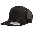Custom Embroidery, 6006 YP Classics Five-panel Classic Trucker – Multicam Hats, Flat Bill Camo