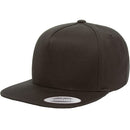 Custom Embroidery, 6007 YP Classics Five-panel Cotton Twill Snapback Flat Bill Hats
