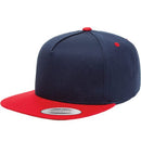 Custom Embroidery, 6007 YP Classics Five-panel Cotton Twill Snapback Flat Bill Hats
