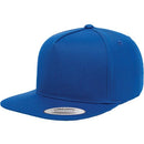 Custom Embroidery, 6007 YP Classics Five-panel Cotton Twill Snapback Flat Bill Hats