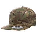 Custom Embroidery, 6089M YP Classics Premium Flat Bill Snapback Multicam Hats