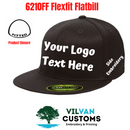 Custom Embroidery, 6210FF Flexfit Flat Bill Hat