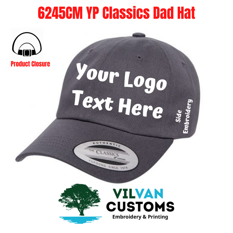 Custom Embroidery, 6245CM YP Classics Dad Hats