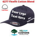 6277 Flexfit Cotton Blend Hats, Custom Embroidery