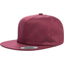 Custom Embroidery, 6502 YP Classics Unstructured Five-Panel Snapback Hats, Flat Bill