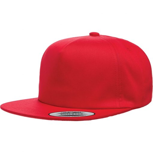 Custom Embroidery, 6502 YP Classics Unstructured Five-Panel Snapback Hats, Flat Bill