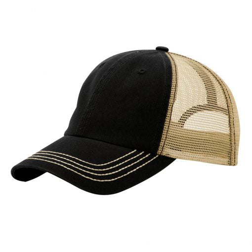 Custom Embroidery, 6894 Mega Cap Washed Cotton Twill Trucker Hats