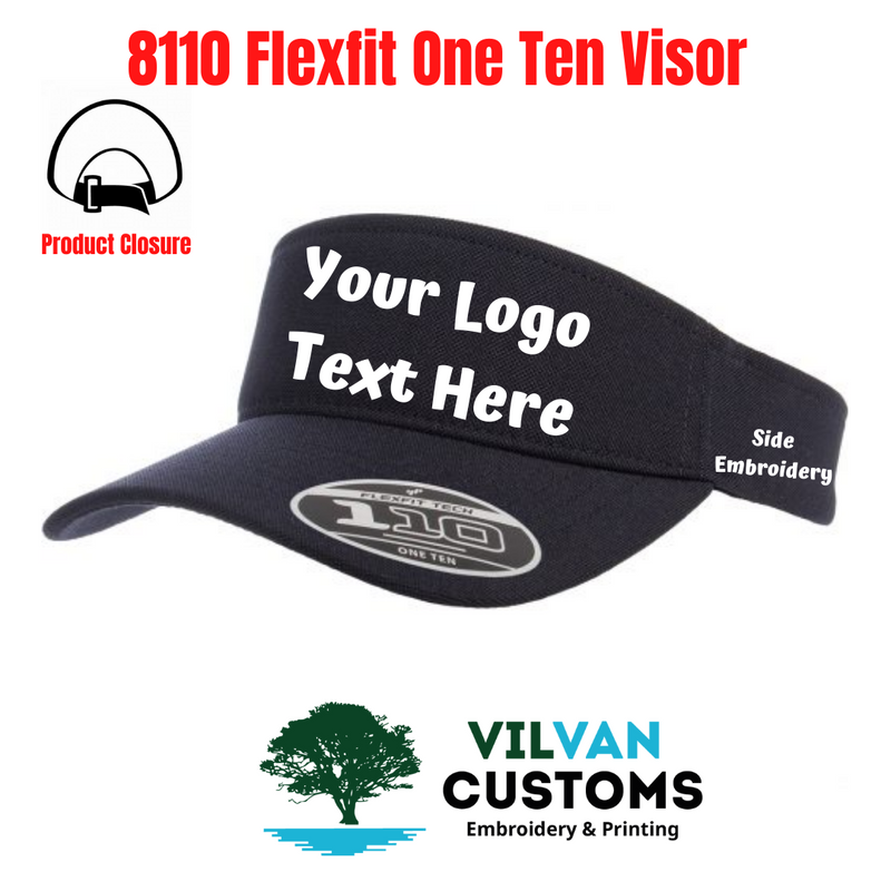 Custom Embroidery, 8110 Flexfit One Ten Visor