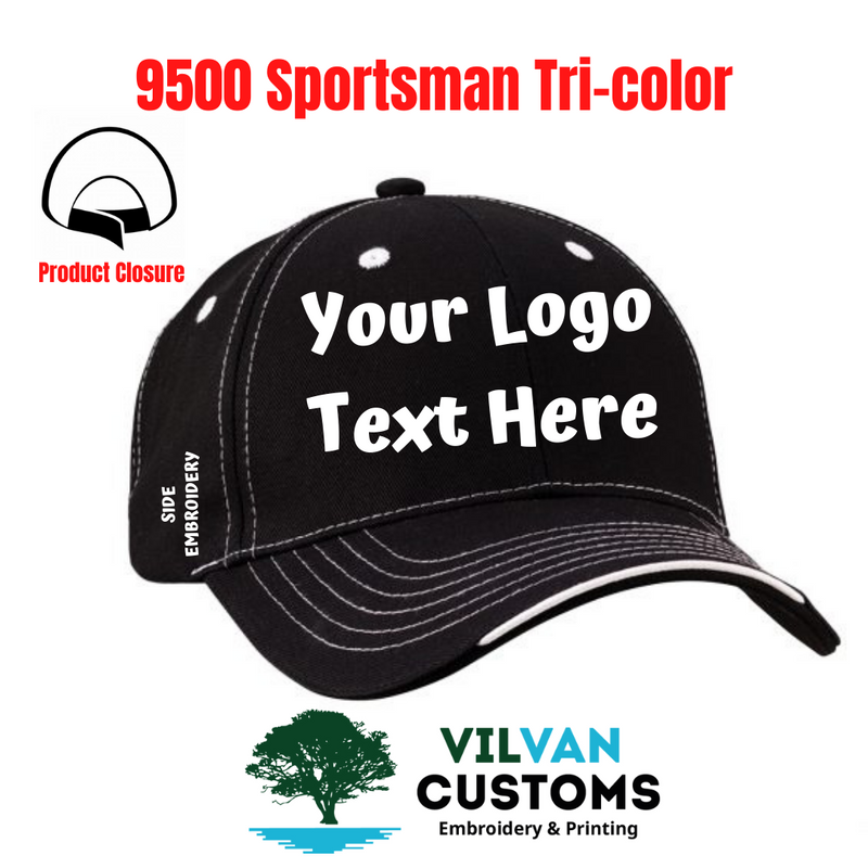 9500 Sportsman Tri-color, Custom Embroidery