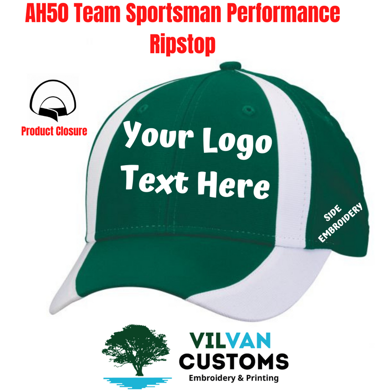 AH50 Team Sportsman Performance Ripstop, Custom Embroidery