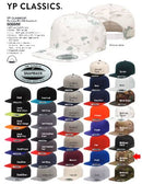 Custom Embroidery, 6089TC YP Classics Premium Snapback Two-tone Camo Hats Flat Bill