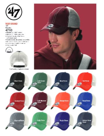 Custom Embroidery, 4710 47 Brand – Trawler Hats