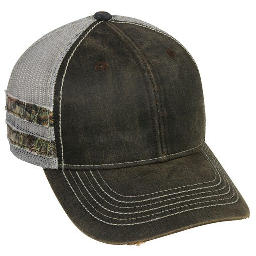 Custom Embroidery, HPC400M – Outdoor Cap Trucker with Camo Stripes Hats