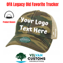 Custom Embroidery, OFA Legacy Old Favorite Camo Trucker Hats