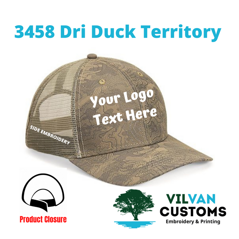 3458 Dri Duck Territory, Custom Embroidery