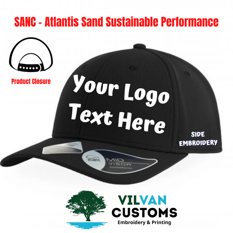 SANC – Atlantis Sand Sustainable Performance, Custom Embroidery