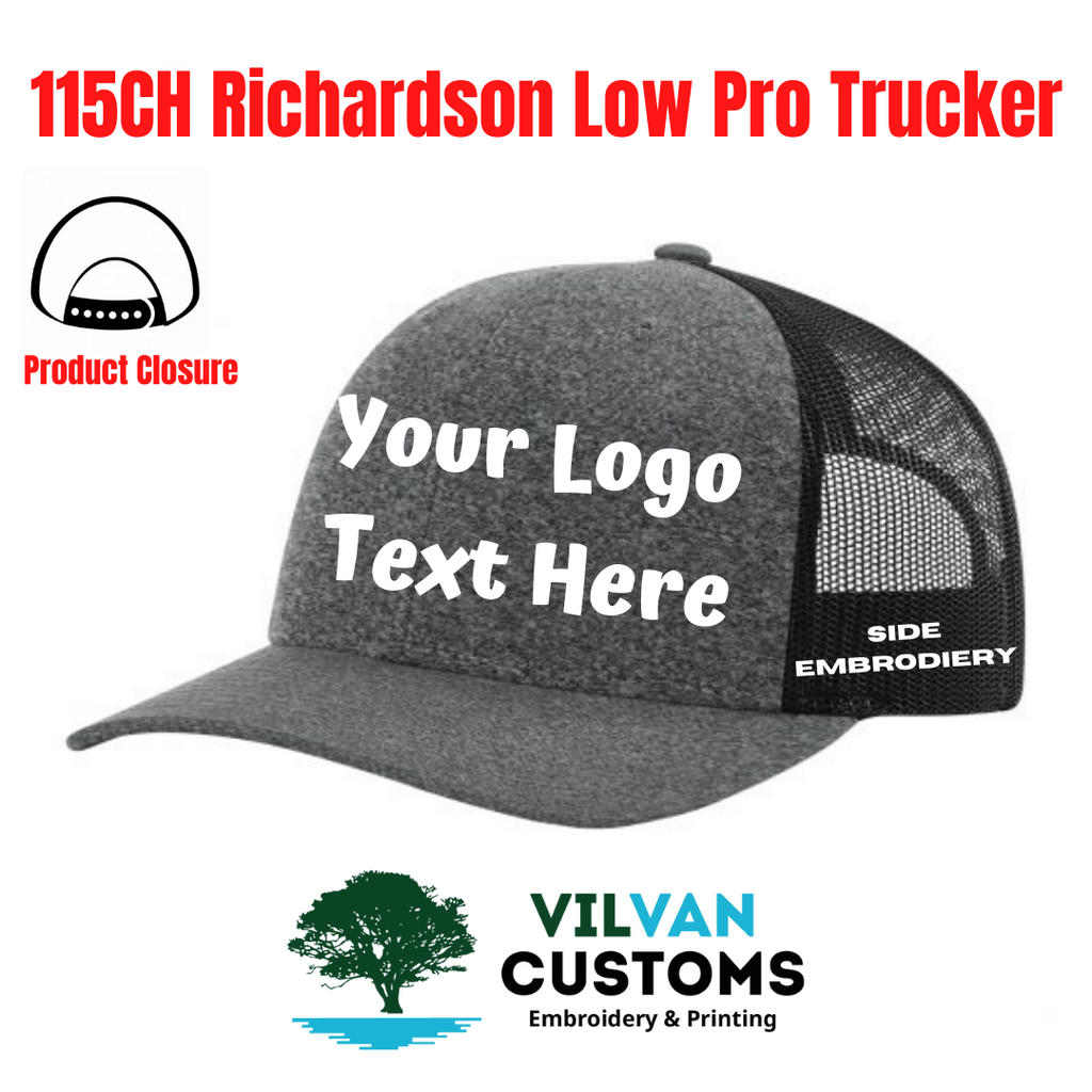 Custom Embroidery, 115CH Richardson Low Pro Trucker Hats