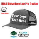 Custom Embroidery, 115CH Richardson Low Pro Trucker Hats