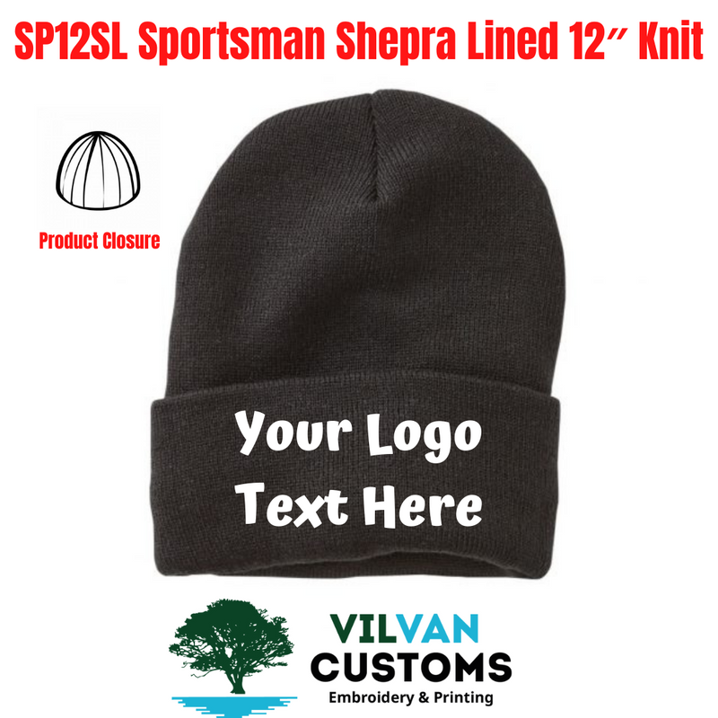 SP12SL Sportsman Shepra Lined 12″ Knit, Custom Embroidery
