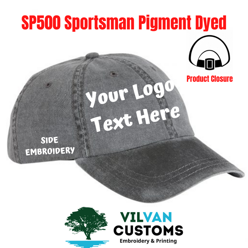 SP500 Sportsman Pigment Dyed, Custom Embroidery