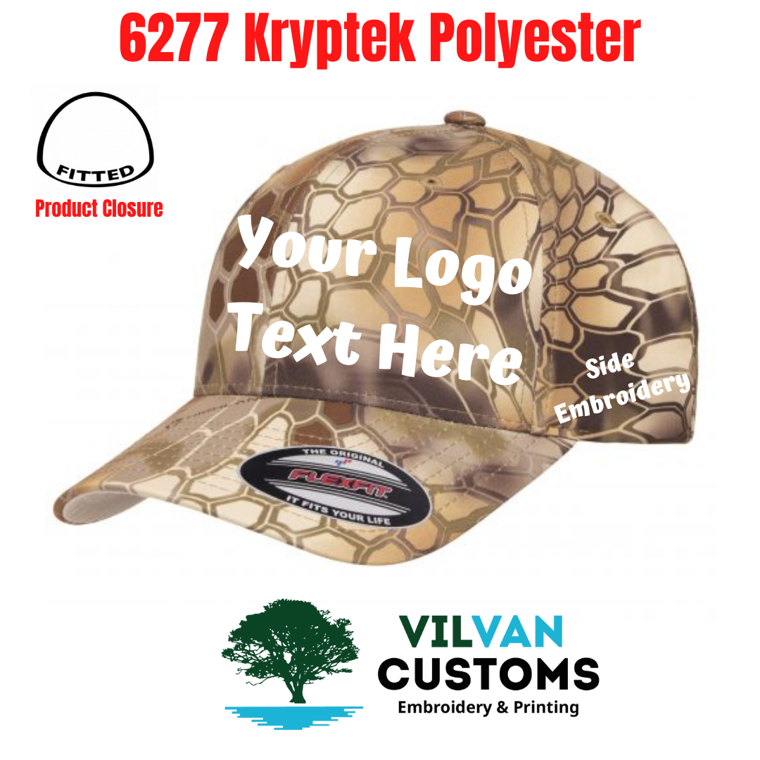 Polyester | Hats 6277 Customs Embroidery, Custom Kryptek VilVan