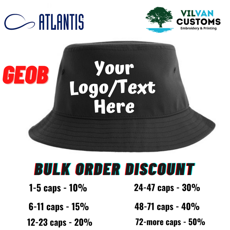 Custom Embroidery, GEOB Atlantis Geo Sustainable Bucket