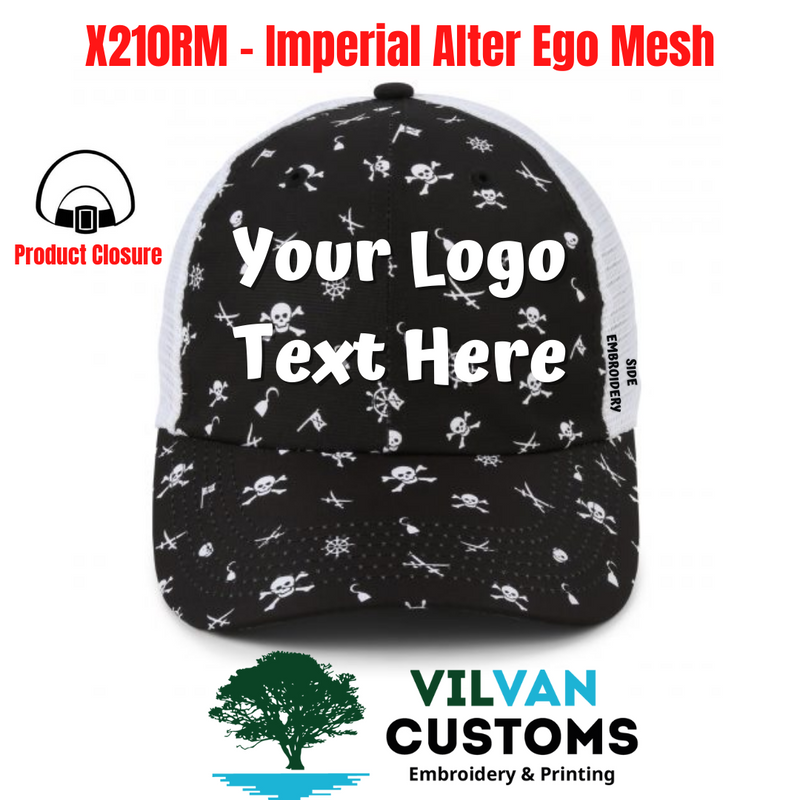 Custom Embroidery, X210RM – Imperial Alter Ego Mesh Hats