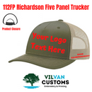 Richardson - Trucker Cap - 112FP, Custom Embroidery